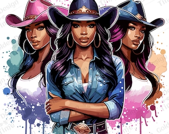 Melanin Rodeo Queen Black Cowgirls Png, Black Country Girl Sublimation ...