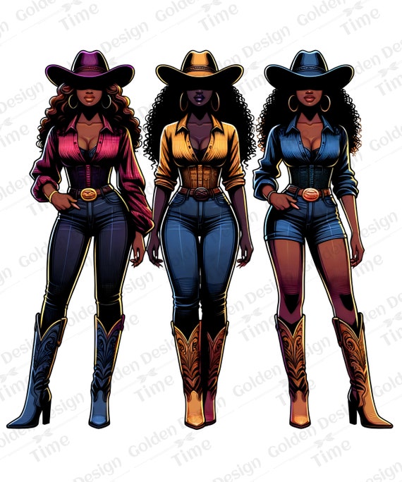Melanin Rodeo Queen Black Cowgirl Png, Black Country Girl Sublimation Design, Cowgirls Sisters PNG, African American Western Png, Digital