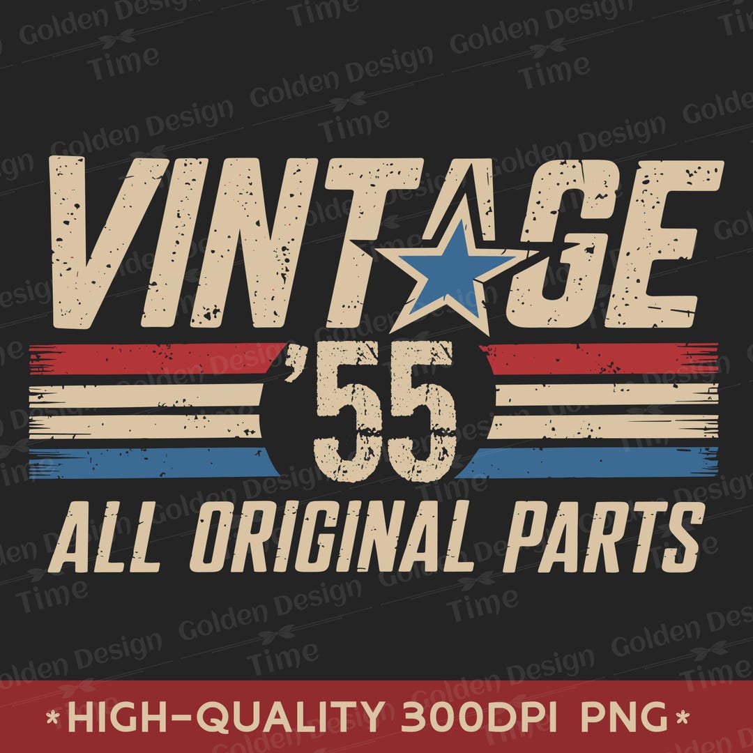 70th Birthday Shirt For Men - Vintage 1955 Retro Design Customizable Birthday Gift T-Shirt - View #4