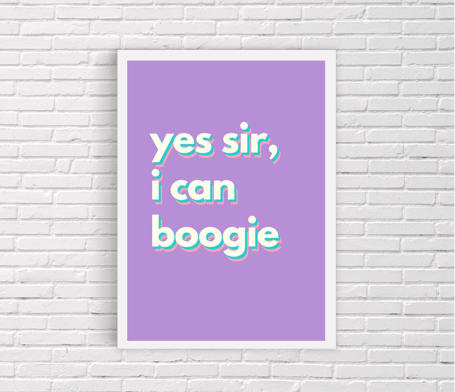 Yes Sir I Can Boogie 80s Music Print 70s Music Art A6 Song Etsy