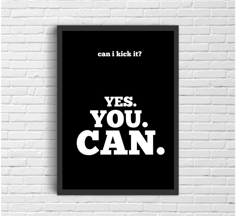 Can I Kick It A Tribe Called Quest Song Lyrics Poster Word Etsy