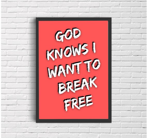 Freddie Mercury Queen Song Lyrics Posters and Prints Music Wall