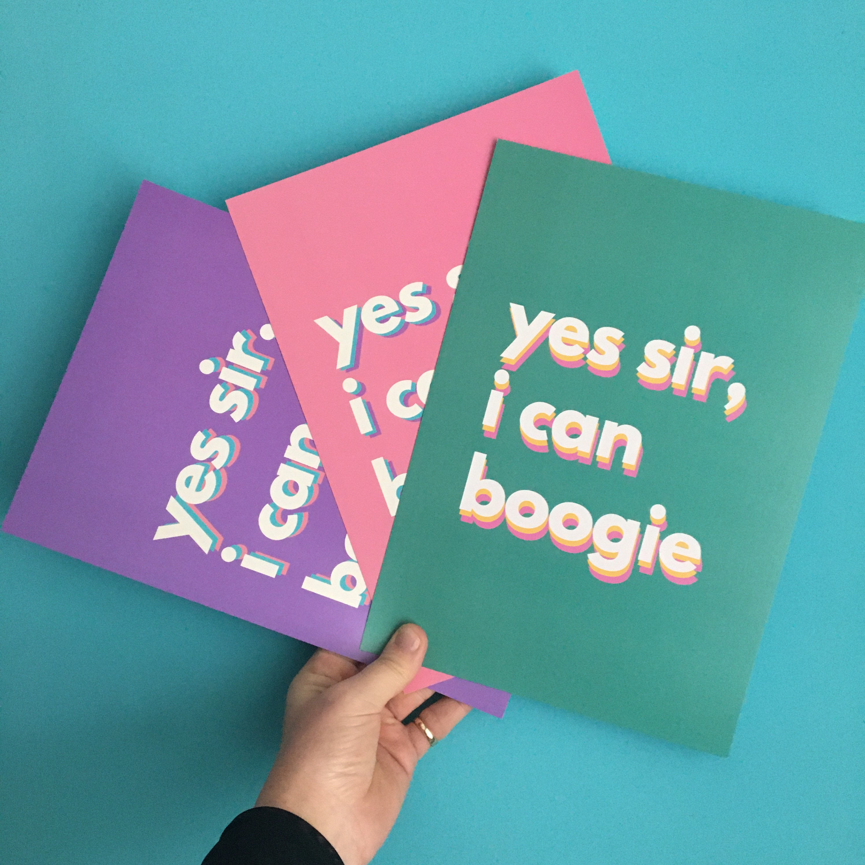 Yes Sir I Can Boogie 80s Music Print 70s Music Art A6 Song Etsy