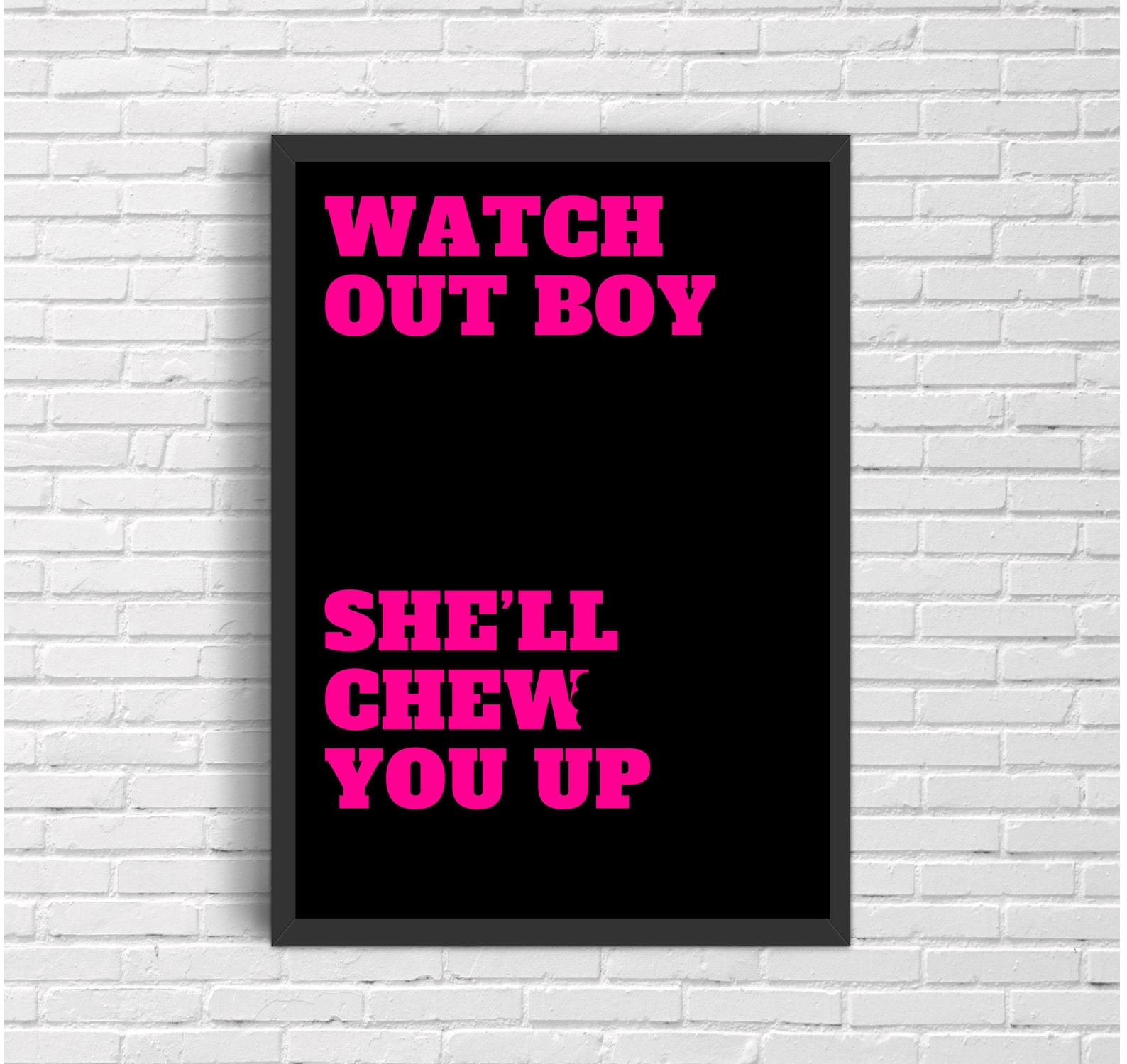 Watch Out Boy Maneater Lyrics Poster Music Print Wall Art Etsy