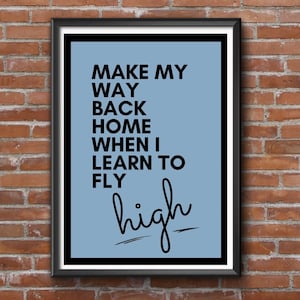 Foo Fighters MY HERO Song Lyrics Poster Print Wall Art