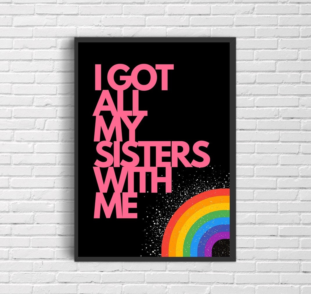 Sister sledge we are family song lyrics postermusic print etsy uk