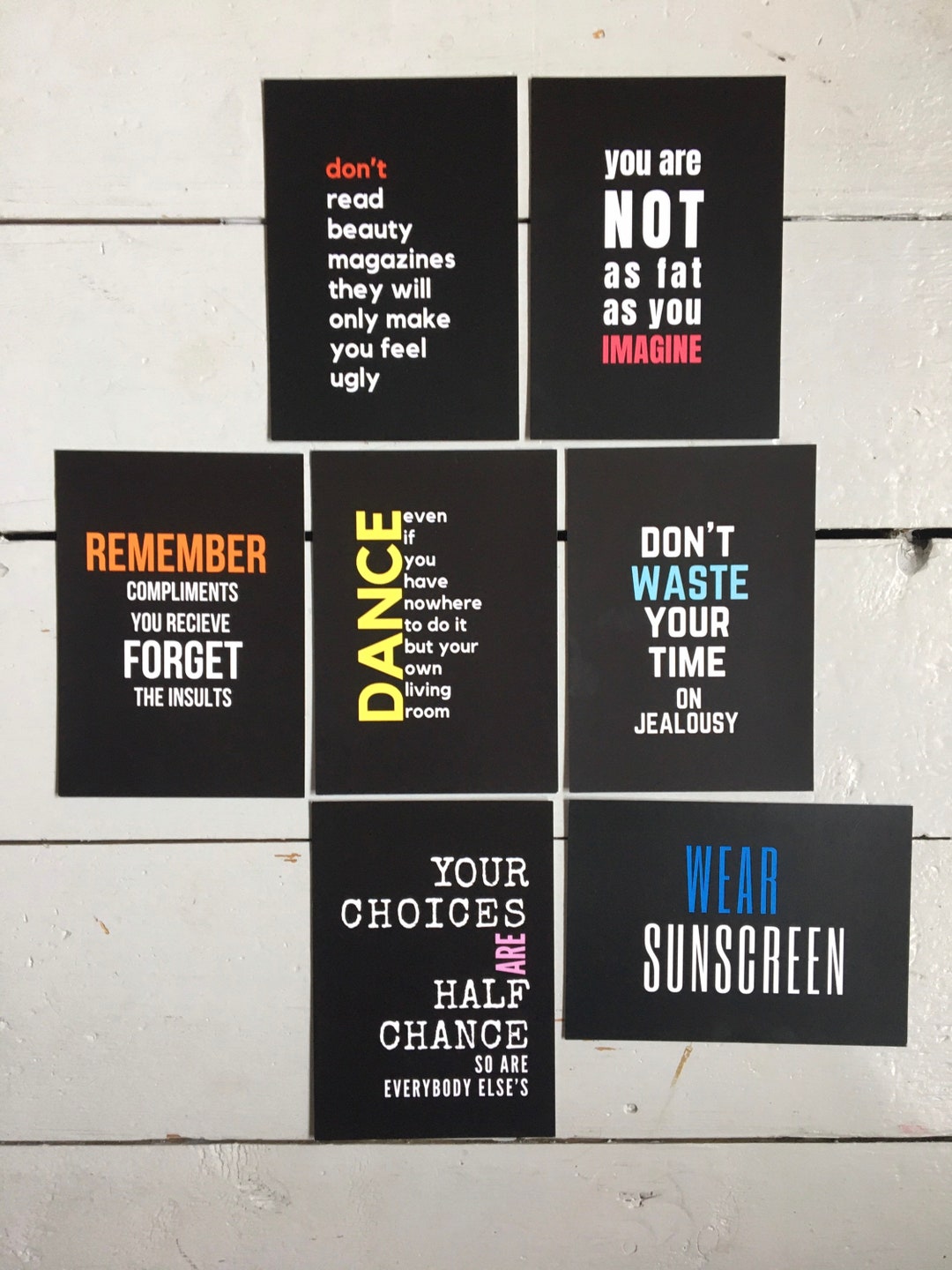 Baz Luhrmann Everybodys Free to Wear Sunscreen Lyrics A5 A4 A3