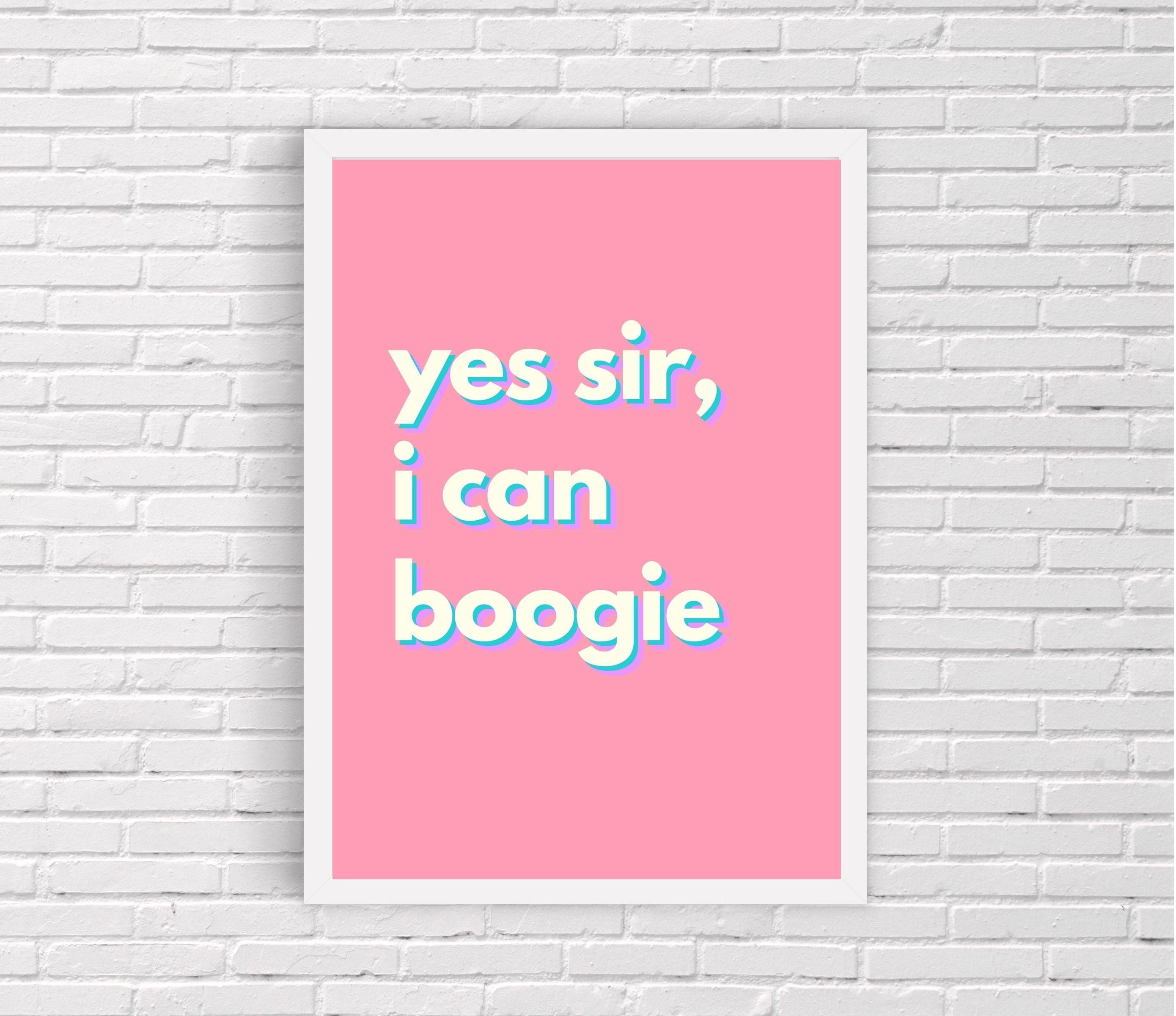 Yes Sir I Can Boogie 80s Music Print 70s Music Art A6 Song Etsy