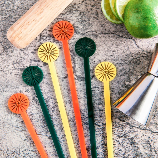 Terrace Chairs Madison, Wisconsin University Cocktail Swizzle Stirring Sticks, Set of 6