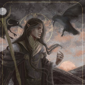 Impressão artística de Vir Dirthara l Dragon Age Elven God Dirthamen