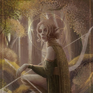 Vir Tanadhal l Dragon Age Elven Goddess Andruil Art Print