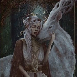 Vir Shiral l Dragon Age Élfica Deusa Ghilan'nain Impressão Artística