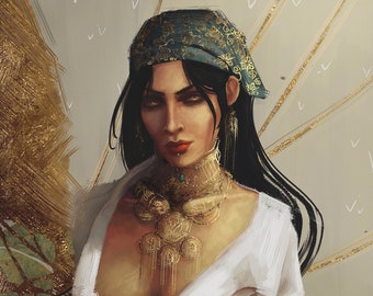 Vir Atish'an l Dragon Age Elven Goddess Sylaise Art Print 