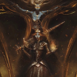 Tarnished and Queen Marika l  Elden Ring Art Print