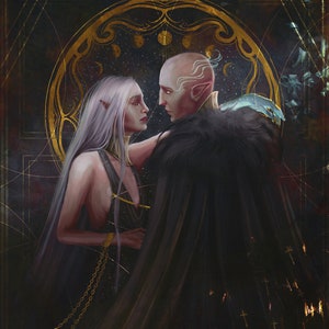 A Lover's Sin l Dragon Age Solas x Lavellan Art Print