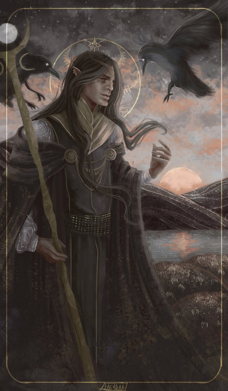 Vir Dirthara l Dragon Age Elven God Dirthamen Art Print image 1