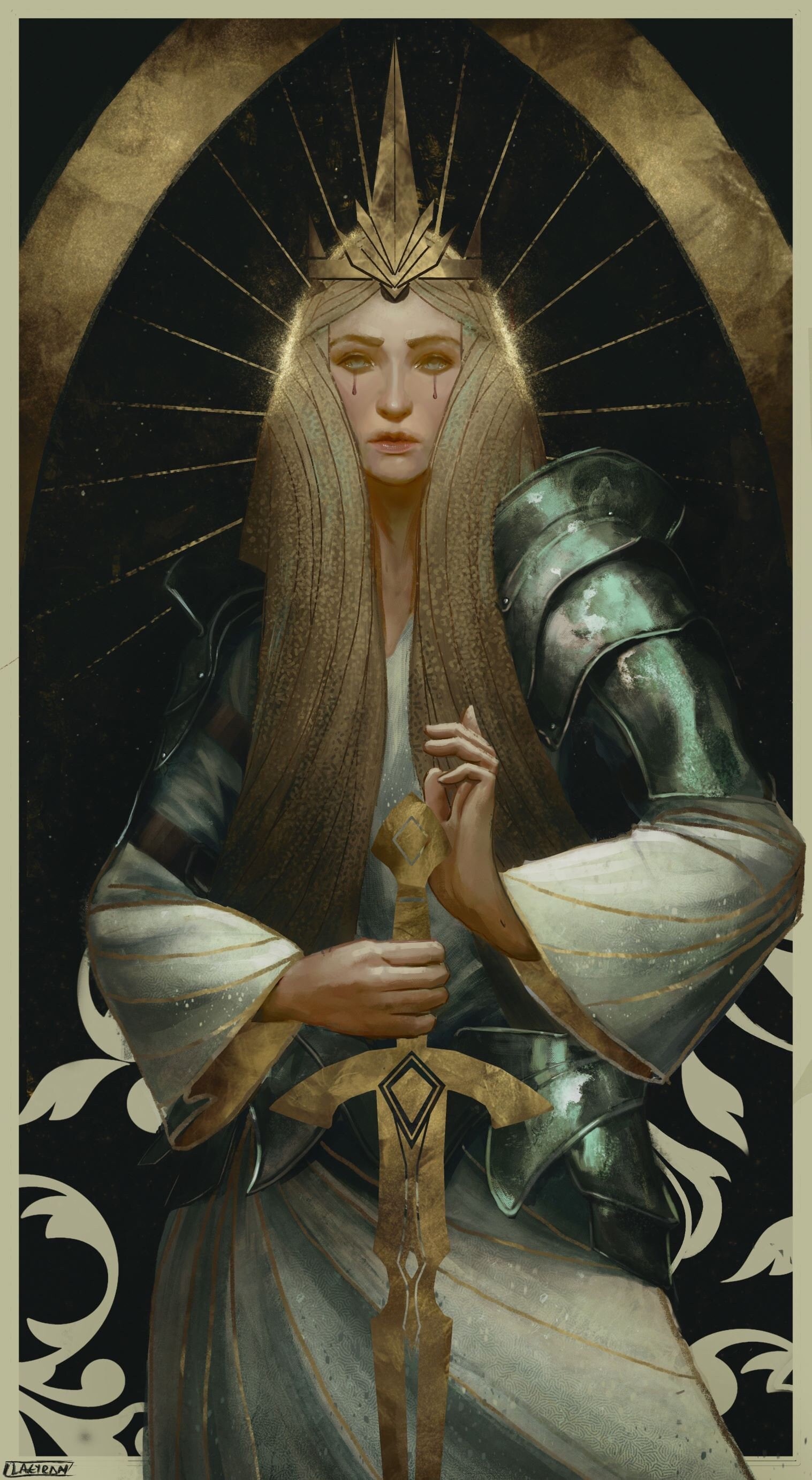 Vir Atish'an l Dragon Age Elven Goddess Sylaise Art Print 