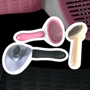 Cat Grooming Brush, Self Cleaning Slicker Brushes for Dogs Cats Pet Grooming Brush Tool Gently Removes Loose Undercoat