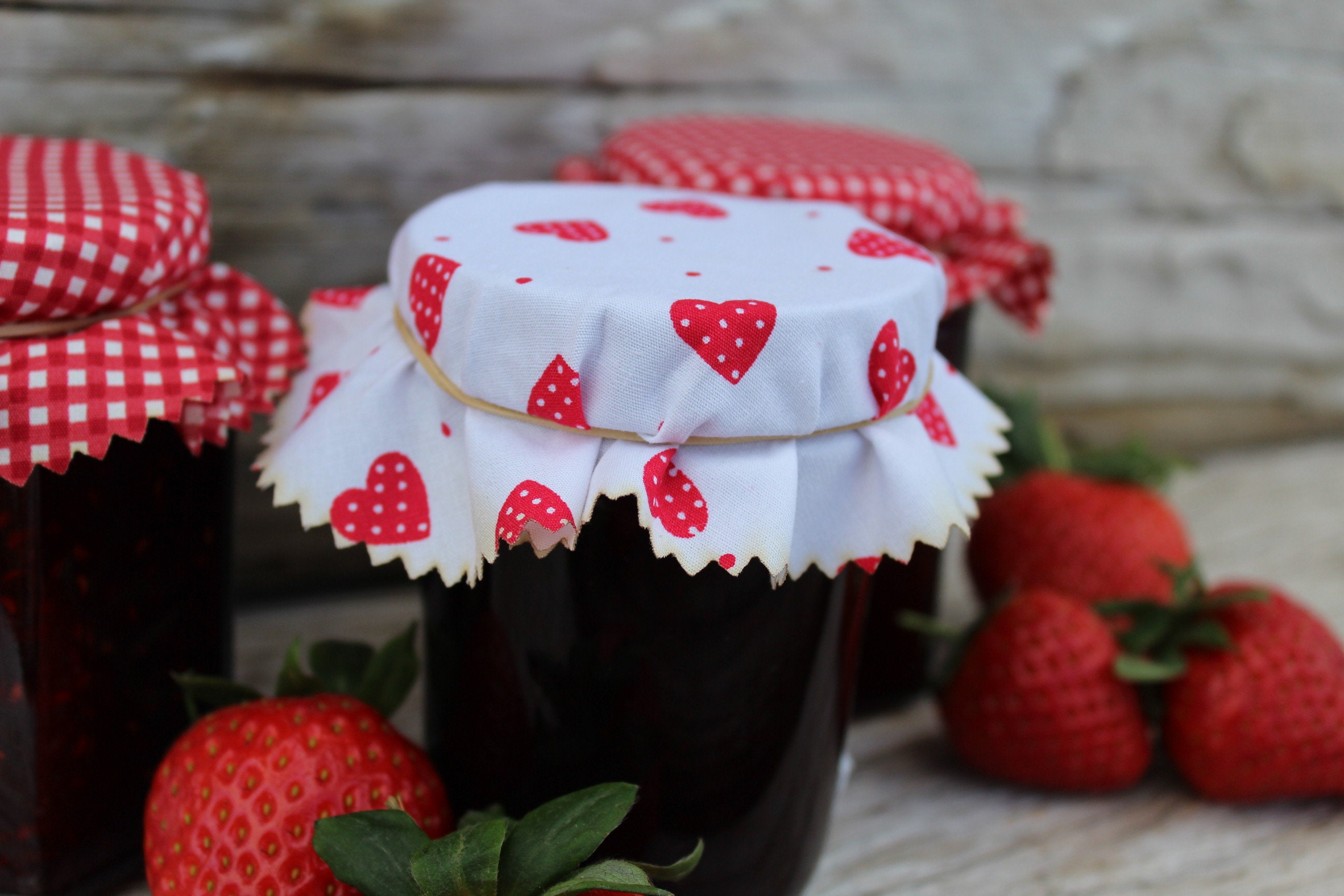 12 Fabric Jam Jar Covers Cotton Lid Covers Floral Jar Etsy