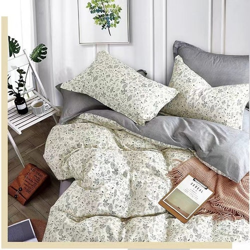 Cotton Duvet Cover Set in Queen Size & King Size Etsy