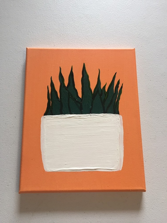 Acrylic Plant Painting