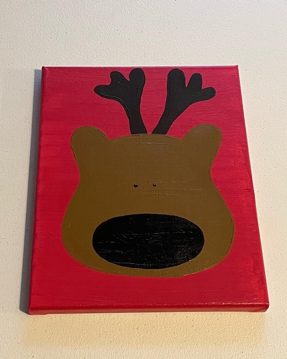 Cute Christmas Reindeer Art Decor