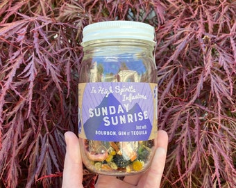 Sunday Sunrise | alcohol infusion kit | infuse your booze | camping cocktail kit | bar gift | spring flavor