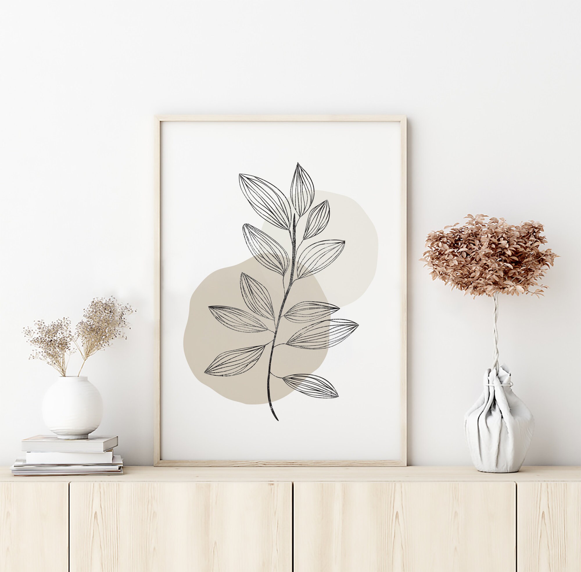 Abstract Black and White Nature Wall Art, Printable Wall Art ...