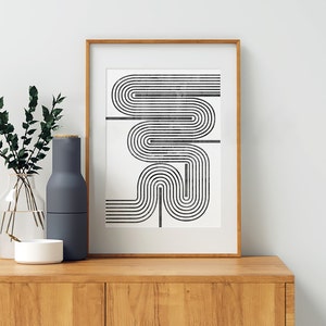 Geometric Line Wall Art, Modern Wall Art, Printable Wall Art ...