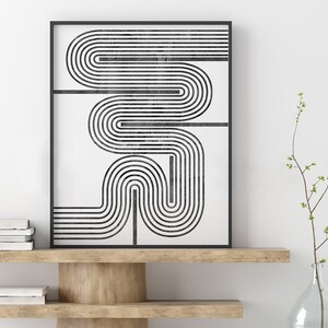 Geometric Line Wall Art, Modern Wall Art, Printable Wall Art ...