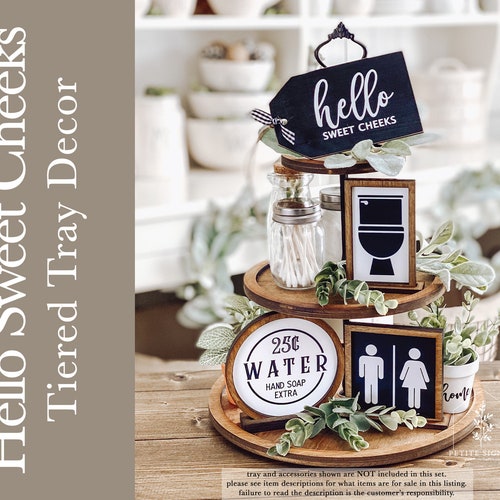 Bathroom Tiered Tray Decor for Farmhouse Inspired Bathroom Etsy