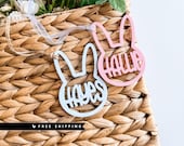 → View on Etsy: Personalized Bunny Ears Easter Basket Tag, Custom Acrylic Name Tag Personalized Bunny Ears Easter Basket Tag, Custom Acrylic Name Tag