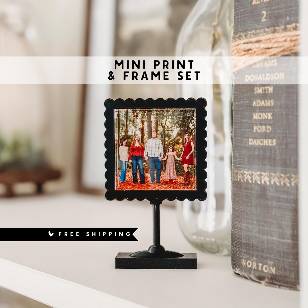 Personalized Photo Magnet Frame Set, Family Keepsake Gift (2x2 Image ...