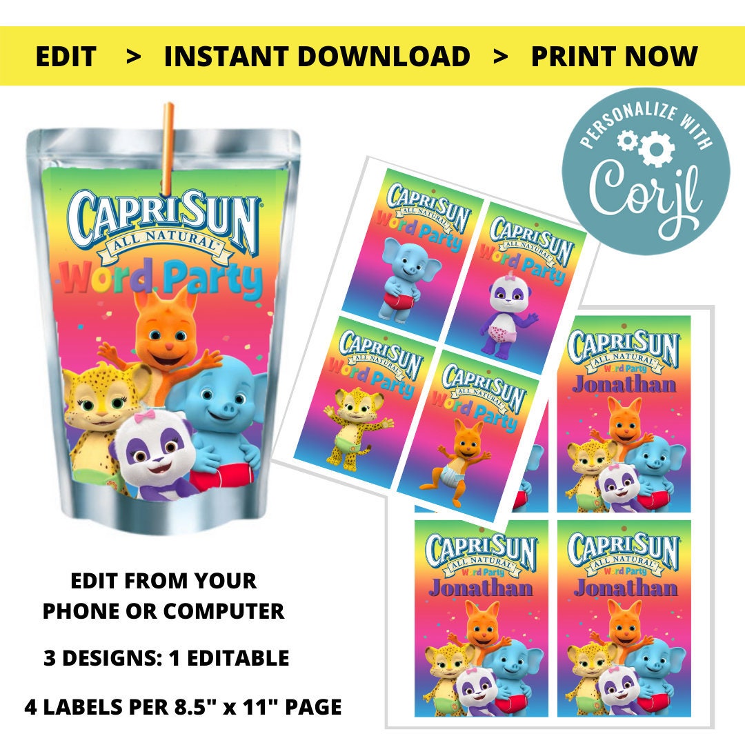 How To Make Capri Sun Labels In Word at johnaboswell blog