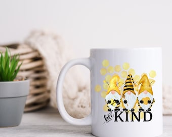 Bee kind 11oz ceramic mug,  Mug Bee Gift, Bumble Bee gift