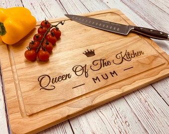 Personalised Large Wooden Chopping Board Meat Board. The Grillfather, King of the Grill, Queen of the Kitchen Various designs.