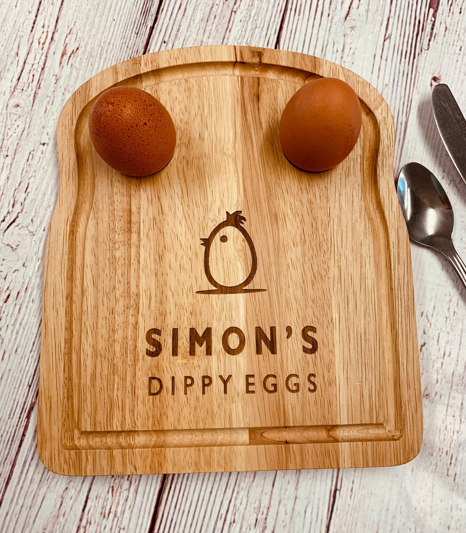 Personalised dippy egg board with chick design is the perfect Etsy