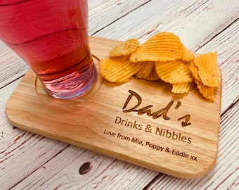 Personalised Drinks and snacks board, tea and biscuit board, Coffee and cake board makes a lovely gift for any occasion.