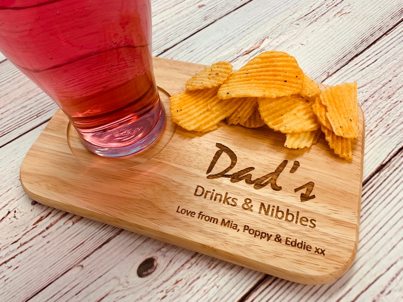 Personalised Drinks and snacks board, tea and biscuit board, Coffee and cake board makes a lovely gift for any occasion. image 1