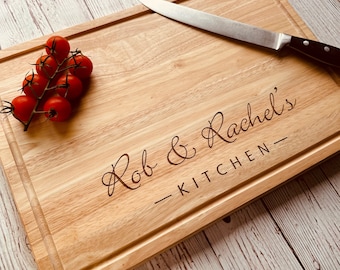 Personalised Large Wooden Chopping Board with Lip.  Ideal gift for Christmas, Birthday, Anniversary, Wedding, New home