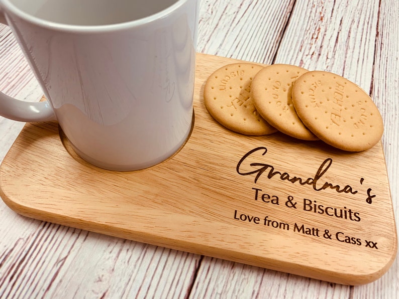 Personalised Drinks and snacks board, tea and biscuit board, Coffee and cake board makes a lovely gift for any occasion. image 5