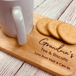 Personalised Drinks and snacks board, tea and biscuit board, Coffee and cake board makes a lovely gift for any occasion. image 6