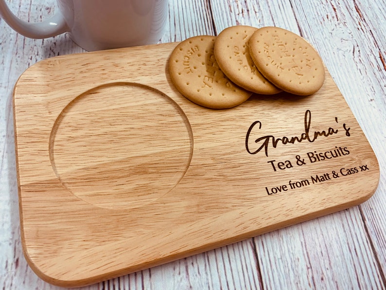 Personalised Drinks and snacks board, tea and biscuit board, Coffee and cake board makes a lovely gift for any occasion. image 7