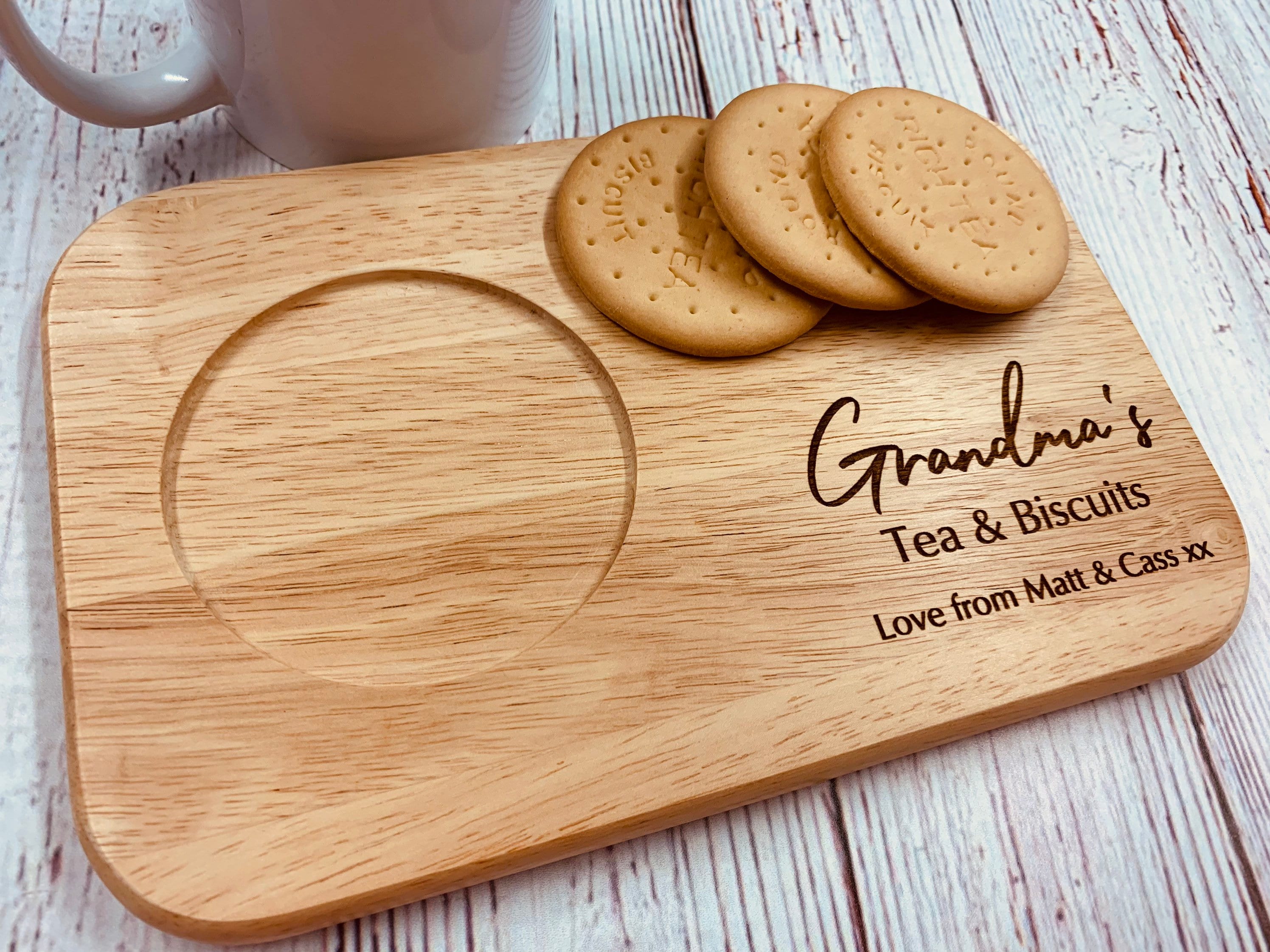 Personalised Tea and Biscuit Board Coffee and Cake Board Etsy UK