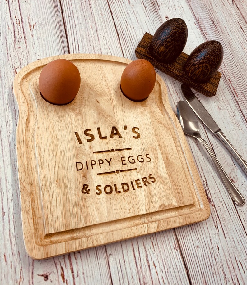 Personalised dippy egg board is the perfect gift idea and Etsy