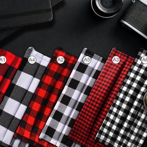 Plaid Gingham Dual Layer Cotton Pleated Face Mask with optional Filter Pocket. Adult Dust Face Cover. Washable Reusable. Made in USA