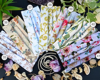 Floral Handmade Dual Layer Cotton Pleated Face Mask with optional Filter Pocket. Adult Dust Face Cover. Washable Reusable. Made in USA