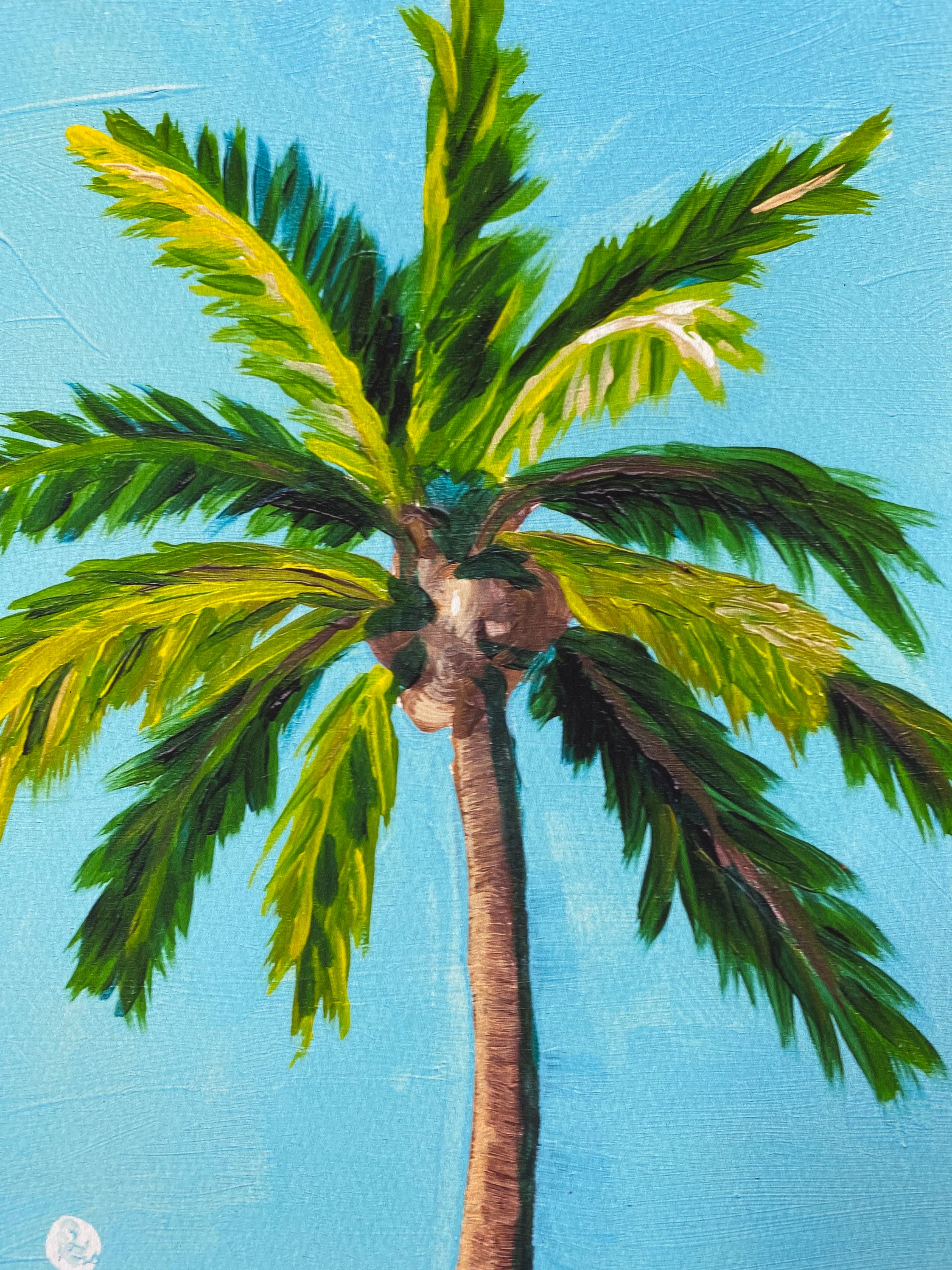 Palm Tree Painting Print Wall Art Framed Palm Tree Wall Art Decor