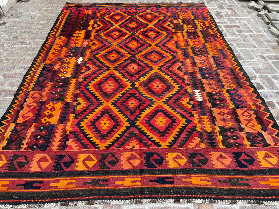 7.8 X 11.4 Ft, Large Rug, Moroccan Rug, Beautiful Rug, Unique Rug ...