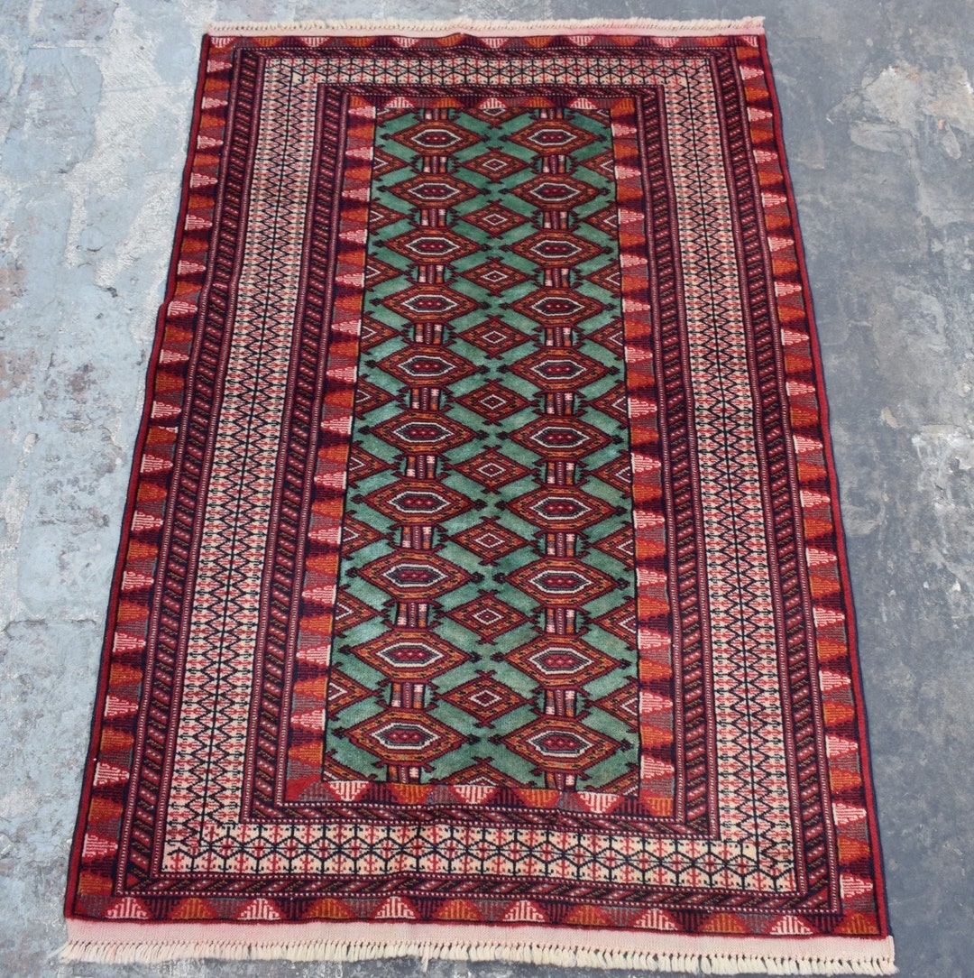 3x4.5 Ft Handmade Tribal Zahir Shahi Rug Decorative Veg Dyes Etsy